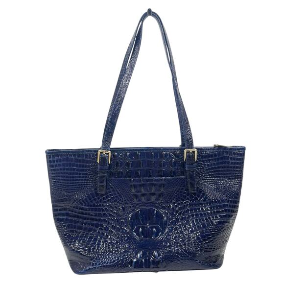 Brahmin Medium Asher Melbourne Tote Bag Shoulder Bag Dark Blue *READ - Picture 3 of 10